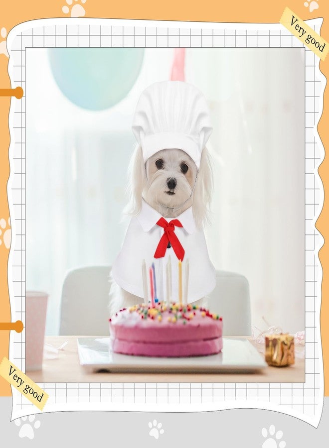 Abbylike Dog Chef Costume Pet Chef Hat Clothes and Red Scarf Christmas Holiday Party Outfit Clothes for Small Dog Pets - Image 5